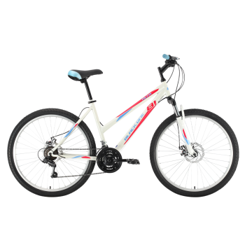 Велосипед Black One Alta 26 D белый/розовый/голубой 16"