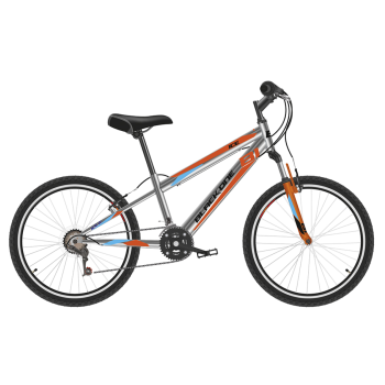Велосипед Black One Ice 20 серебристый/оранжевый/голубой 10"