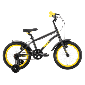 Велосипед Stark'22 Foxy Boy 16 черный/желтый