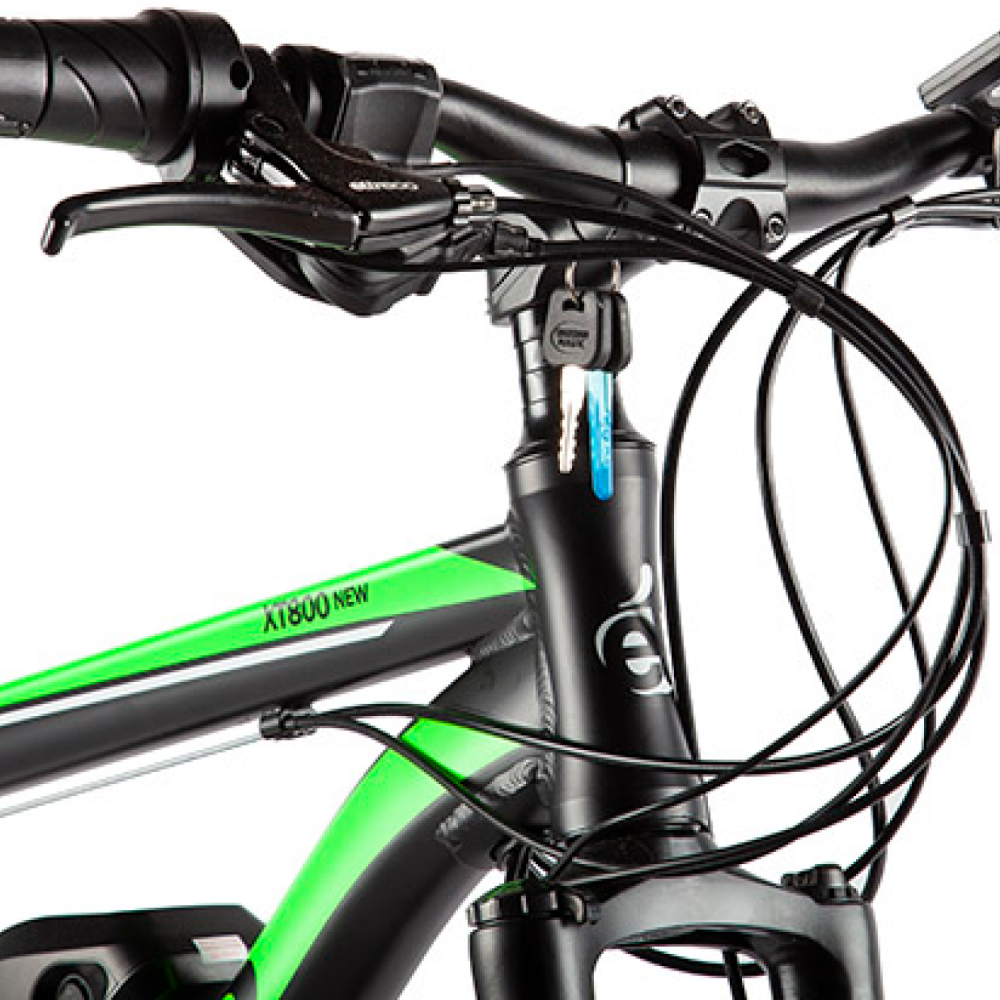 Электровелосипед Eltreco XT-800 NEW (черно-зеленый) 9